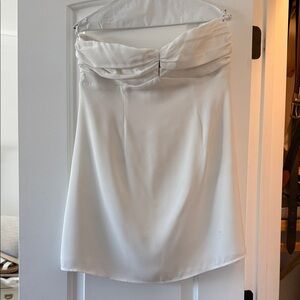 Lulu's Cream Strapless Mini Dress